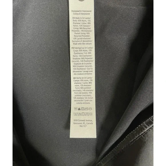 Women's Lululemon Stretch Satin Flocked Jacket Black Size Small